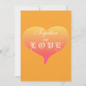 Monogram Oranje Uitnodiging tot weduwschap tussen  (Achterkant)