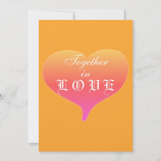 Monogram Oranje Uitnodiging tot weduwschap tussen  (Achterkant)