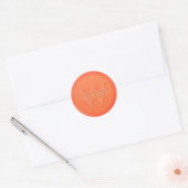 Monogram Oranje waszegel Sticker (Envelop)