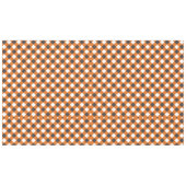 Monogram Oranje witte Plaid Gingham Tafelkleed (Voorkant (Horizontaal))