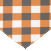 Monogram Oranje witte Plaid Gingham Tafelkleed (Gekanteld)