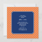 Monogram Oranje, Witte Polka Dot met Royal Blue Kaart (Voorkant)