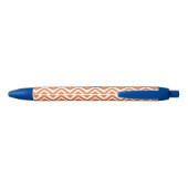 Monogram Oranje Zigzag Patroon Zwarte Inkt Pen (Achterkant)