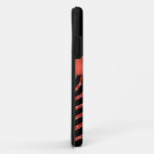 Monogram Oranje, zwart Glitter Zebra iPhone 5 Hoes (Achterkant/rechts)