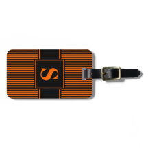 Monogram Oranje Zwart Pinstripe