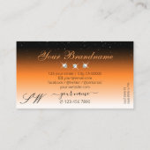 Monogram Oranje zwarte gradiënt mousserende diaman Visitekaartje (Achterkant)