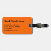 Monogram Oranje zwarte streep Bagagelabel (Achterkant horizontaal)