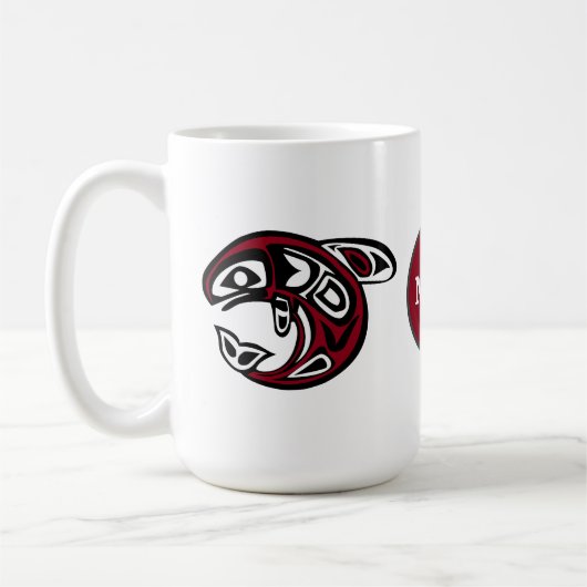 Monogram Orca Killer Whale Design Koffiemok (Links)