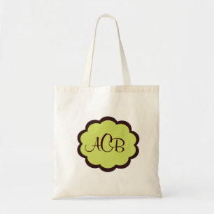 Monogram Organic Reused Grocery Bag Tote Bag