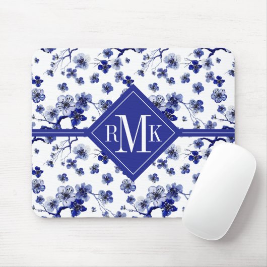 Monogram | Oriental Sakura Branch Pattern Muismat (Met muis)
