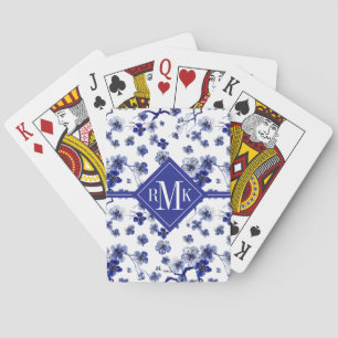 Monogram   Oriental Sakura Branch Pattern Pokerkaarten