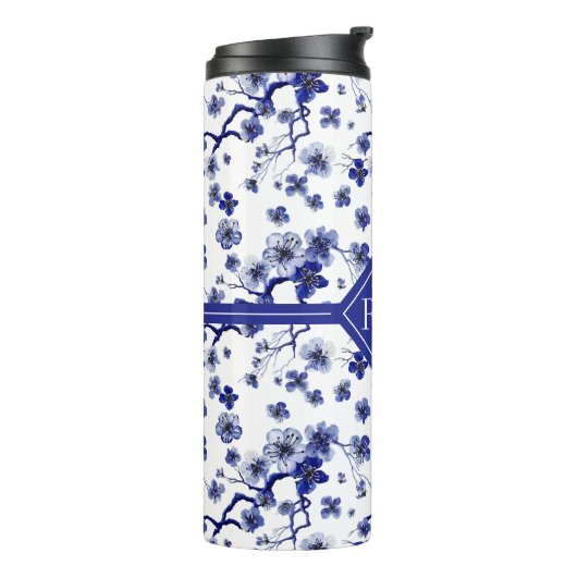 Monogram | Oriental Sakura Branch Pattern Thermosbeker (Gedraaid links)