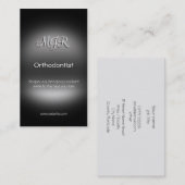 Monogram, orthodontist, metaal uitziend visitekaartje (Voorkant / Achterkant)