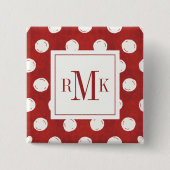 Monogram | Otomi-Boerderij Vierkante Button 5,1 Cm (Voorkant)