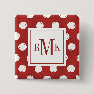 Monogram Otomi-Boerderij Vierkante Button 5,1 Cm