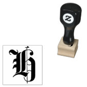 Monogram  oud Engels initiaal Letter H Rubberstempel (Gestempeld)