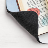 Monogram oude boekillustratie Waterverf Muismat (Hoek)