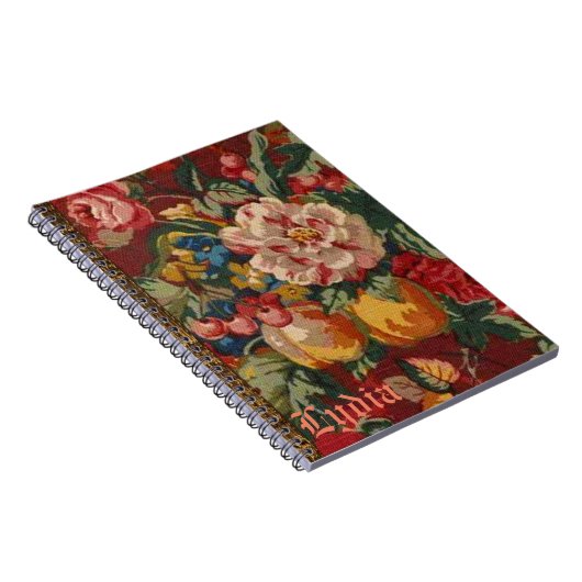 Monogram oude boekstijl Engels landenweekeinde Notitieboek (Rechterzijde)