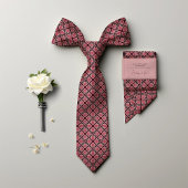 Monogram Oude Roze Bourgondië Vintage Bloemen Here Stropdas