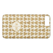 Monogram | Outdoor Geo Step | Gouden geometrisch p Case-Mate iPhone Case (Achterkant (Horizontaal))