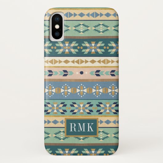 Monogram | Outdoor Geo Step | Indiase Patroon Case-Mate iPhone Case (Achterkant)