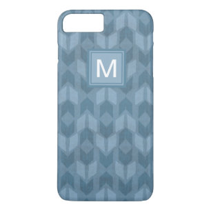 Monogram   OutdoorGeo-stap   Blauw pijlpatroon iPhone 8/7 Plus Hoesje