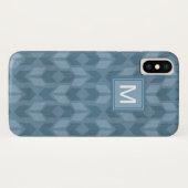 Monogram | OutdoorGeo-stap | Blauw pijlpatroon Case-Mate iPhone Case (Achterkant (horizontaal))
