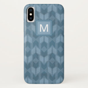Monogram OutdoorGeo-stap Blauw pijlpatroon iPhone X Hoesje
