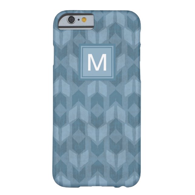 Monogram | OutdoorGeo-stap | Blauw pijlpatroon Case-Mate iPhone Case (Achterkant)