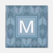 Monogram | OutdoorGeo-stap | Blauw pijlpatroon Magneet (Voorkant)