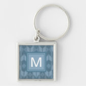 Monogram | OutdoorGeo-stap | Blauw pijlpatroon Sleutelhanger (Voorkant)