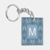 Monogram | OutdoorGeo-stap | Blauw pijlpatroon Sleutelhanger (Voorkant Links)
