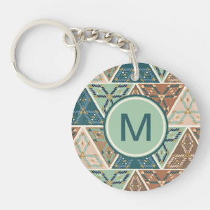 Monogram   OutdoorGeo-stap   Geometrisch patroon Sleutelhanger