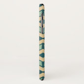 Monogram | OutdoorGeo-stap | Geometrische Blauwgro Case-Mate iPhone Case (Achterkant/links)