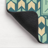 Monogram | OutdoorGeo-stap | Geometrische Blauwgro Muismat (Hoek)