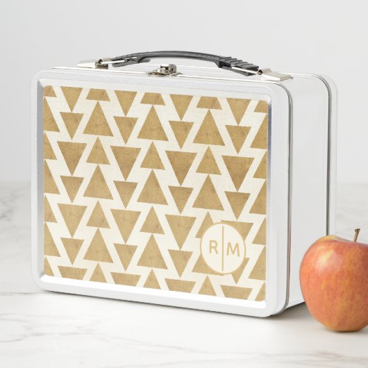 Monogram | OutdoorGeo-stap | Gold Geometric Patte (In situ)