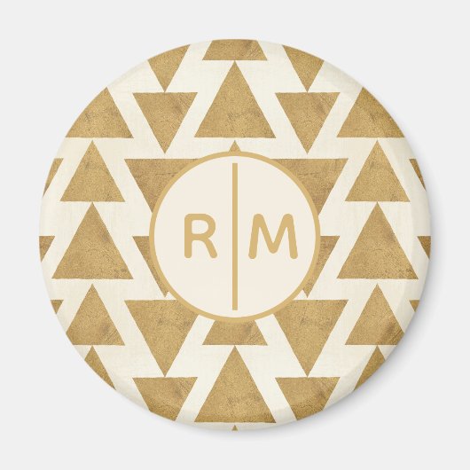 Monogram | OutdoorGeo-stap | Gold Geometric Patte Magneet (Voorkant)