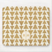 Monogram | OutdoorGeo-stap | Gold Geometric Patte Muismat (Voorkant)