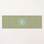 Monogram | OutdoorGeo-stap | Goud en Blauwgroen pa Yogamat (Voorkant (horizontaal))