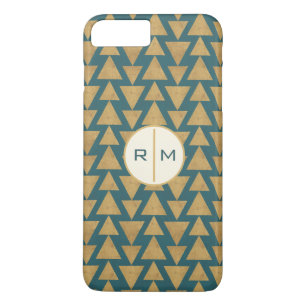 Monogram   OutdoorGeo-stap   Goud en donker Blauwg Case-Mate iPhone Case
