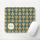 Monogram | OutdoorGeo-stap | Goud en donker Blauwg Muismat (Met muis)