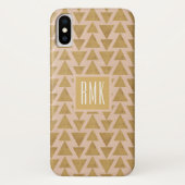 Monogram | OutdoorGeo-stap | Goud en koraal Case-Mate iPhone Case (Achterkant)