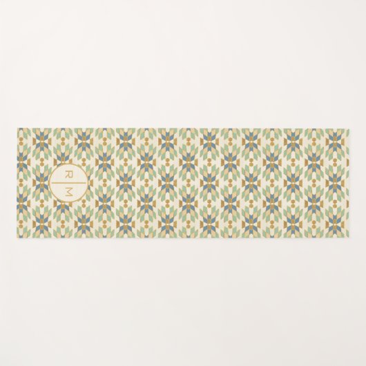 Monogram | OutdoorGeo-stap | Tribalpatroon Yogamat (Voorkant (horizontaal))