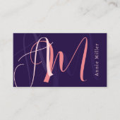Monogram Oversized Blush Paarse voor haar Visitekaartje (Voorkant)