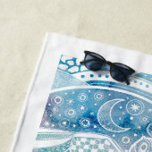 Monogram Owl Mandala Beach Towel Strandlaken (In situ)