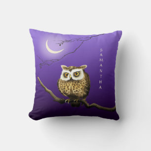 Monogram Owl Naight Moonlight Blue Sierkussen