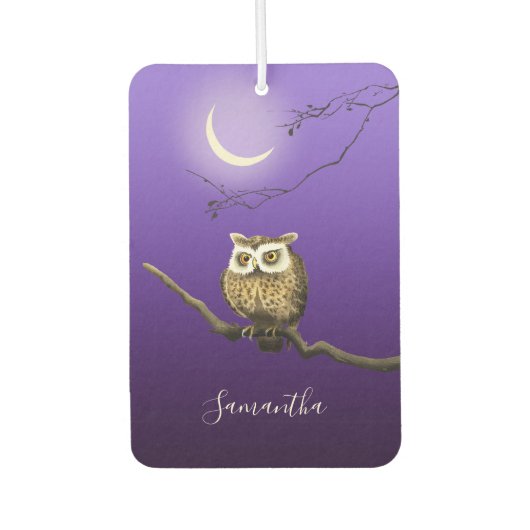 Monogram Owl Night Moonlight Blue Air Freshener Luchtverfrisser (Voorkant)