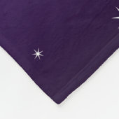 Monogram Owl Night Moonlight Deep Blue Blanket Fleece Deken (Hoek)