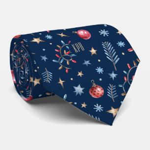 Monogram, Oxford Blauwe Sterren & Vakantielichten Stropdas