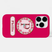 Monogram P Floral Case-Mate iPhone Case (Achterkant (horizontaal))